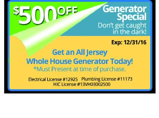 Save with this Generator Special