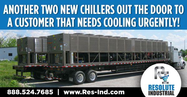 Another two new chillers out the door to a customer that needs cooling urgently!