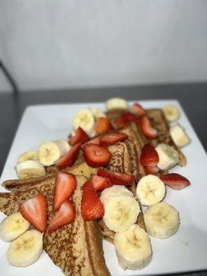 Strawberries banana French toast