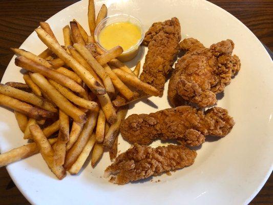 Chicken fingers with fries