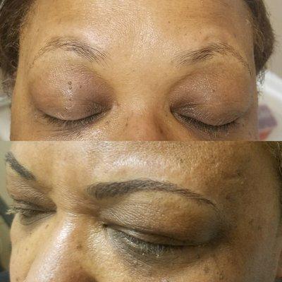 Microblading services.