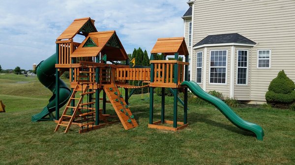 Treasure Trove swing set we installed