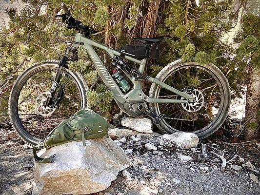 Mountain biking in Mammoth with my specialized turbo levo.