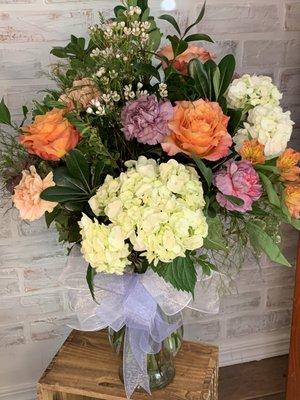 Large vase arrangement