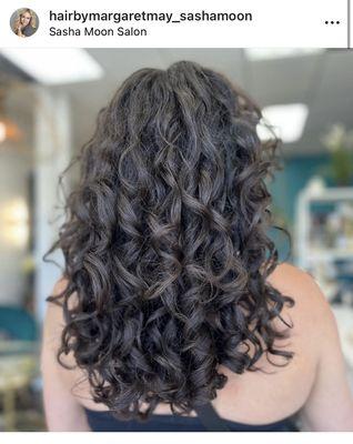 Curly cut and style by Margaret May