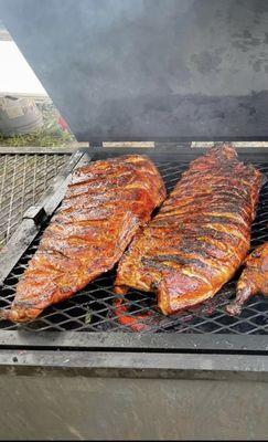 Grilled pork ribs