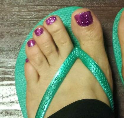 Perfect pedi on these old toes!