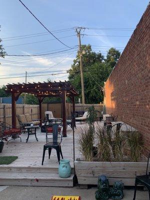 Cool back patio area!