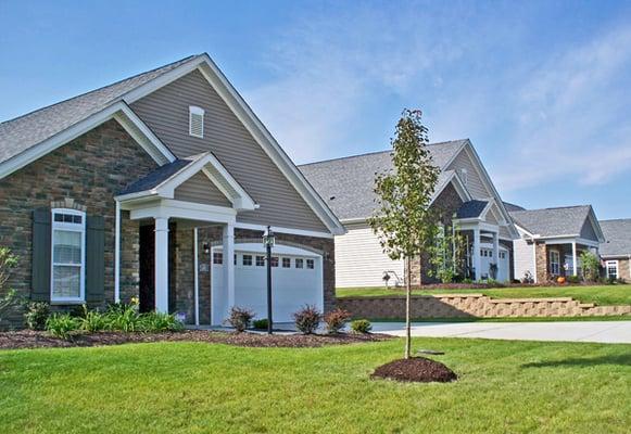 The new carriage/patio homes of The Courtyards at Arden Mills, and Epcon Community located in Washington, Pa.