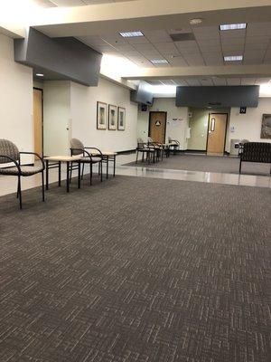 Empty waiting area