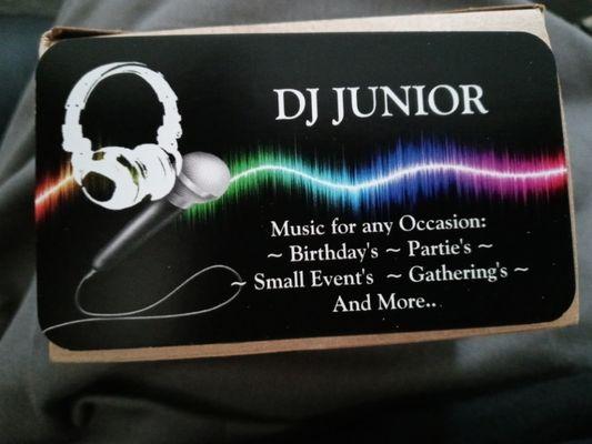 Dj junior offering dj services for all your small events. Give me a call for more info