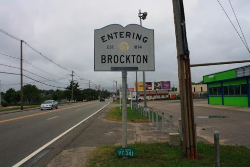 Entering Brockton. From West Bridgewater