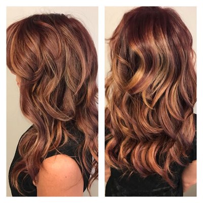 When blonde meets red book your appointments you will not be disappointed 732-967-6660 #hairbyvirginia