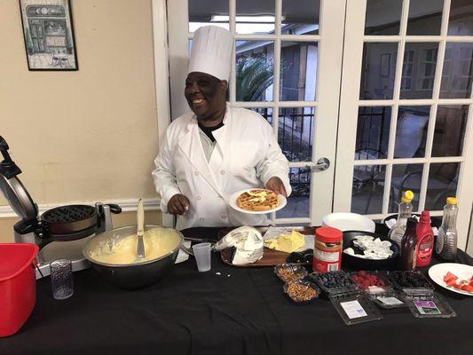 Every Friday is Waffle Friday at Conroe Health Care Center!