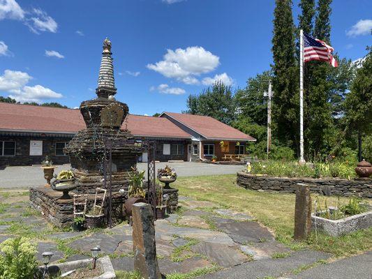 Stupa in the parking lot