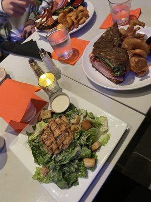 Midtown Burger, Ham Sandwich, Chicken Caesar Salad