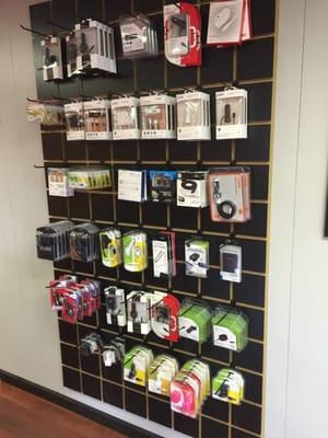 We have house chargers, car chargers, and cables for all phones.