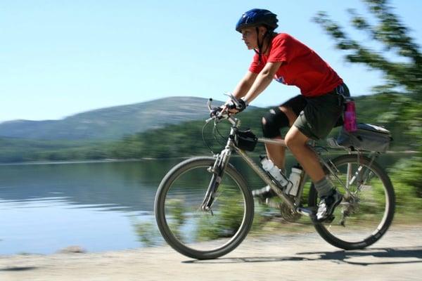 55 miles of hiking and biking joy on Acadia Getaway's Carriage Roads, accessible from the Acadia Getaway House & Cabin.