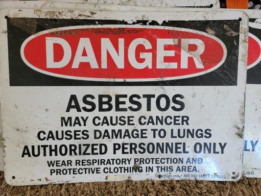 Asbestos Sign