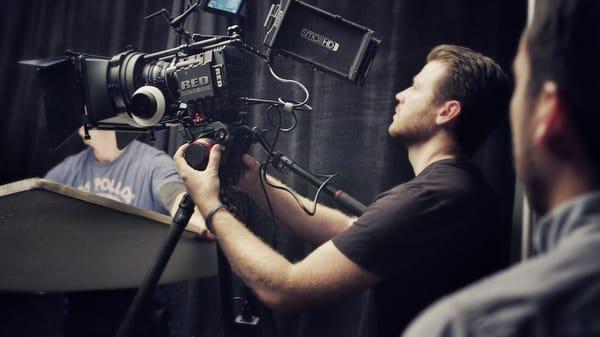 Stephen filming with the RED for a 30 second commercial spot for the I.N.O.X. watch by Victorinox Swiss Army.