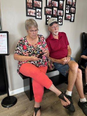 Mom and Dad at the Escape Room