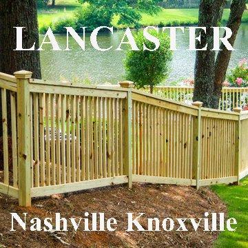 Lancaster natural wood picket backyard fence Southern Fence and Rail your Knoxville fence company of choice