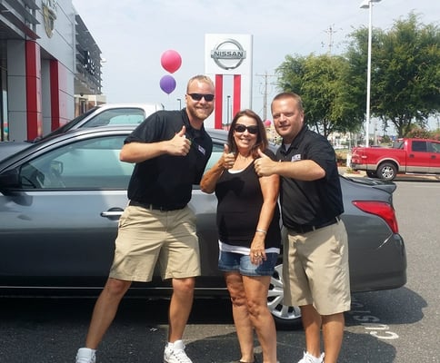 Congratulations to Beverly Owens on her purchase of a brand NEW Nissan Versa!