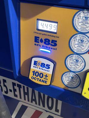 E 85 flex fuel available