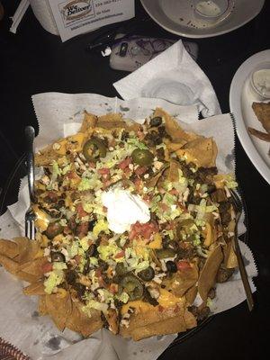 HUGE NACHOS! All I needed was some guacamole