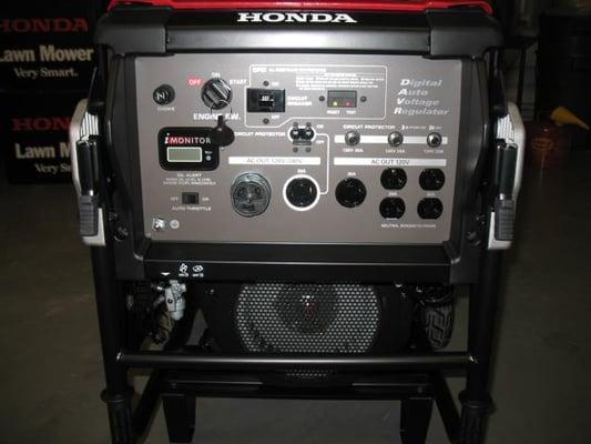 The panel on a Honda 10,000 watt generator.