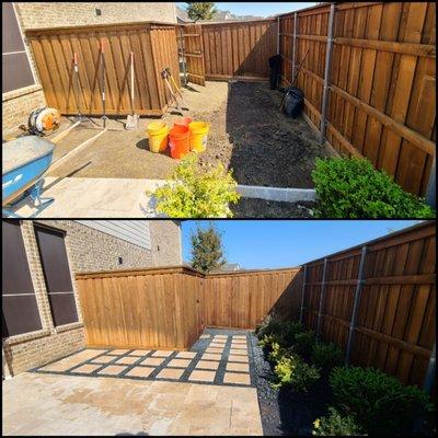 Back yard hard scape & landscape project.