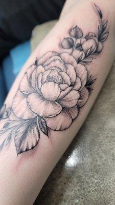 Black and grey flowers