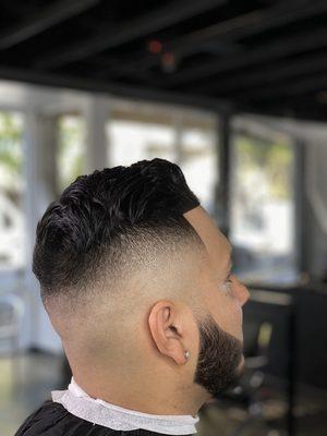 Skin Bald High Fade With Beard 
Instagram: @CaliFreshCutz