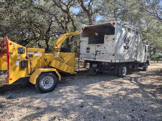 Wood chipper for large scale projects.