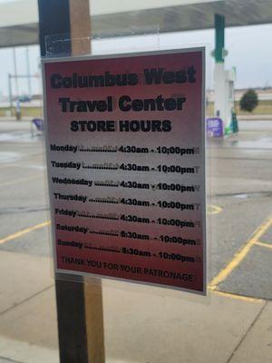 Whole truck stop shuts down at night now