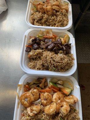 Steak and shrimp hibachi