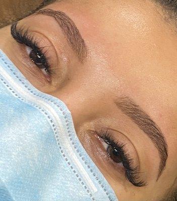 Brow wax, fill & lash extensions