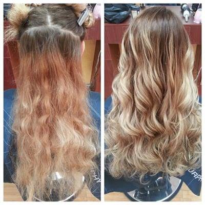 Hair Color before/After