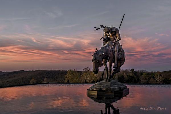 End of the Trail at Sunset by Jackie Stoner