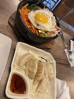 Dumplings and Bibimbap