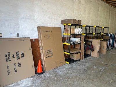 Materials available for use by our movers in our Bremerton warehouse