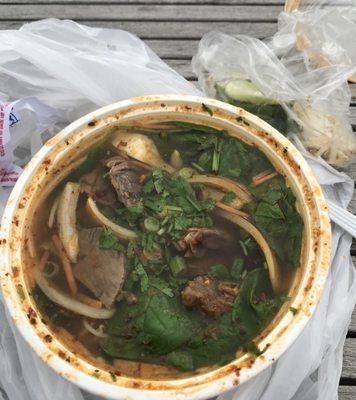 Beef Bun Bo Hue got spice lvl 8.  Great for a chilly day.