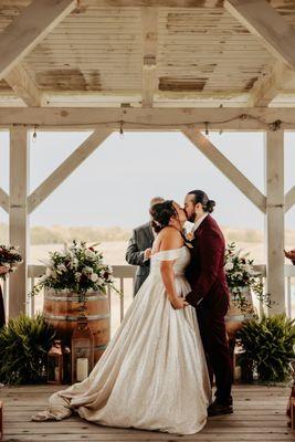 Our ceremony on the covered porch