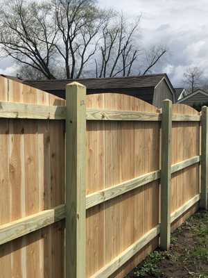 Arched cedar treated combination