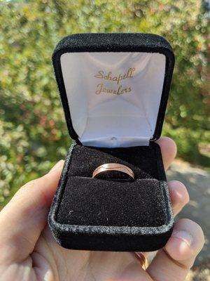 Picture of custom wedding band