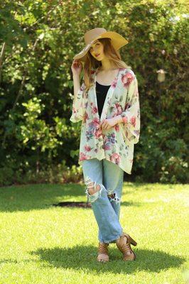 Kimono style outerwear