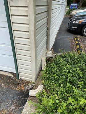 Poorly maintained garage