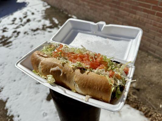 8" Cheesesteak with Lettuce & Tomato