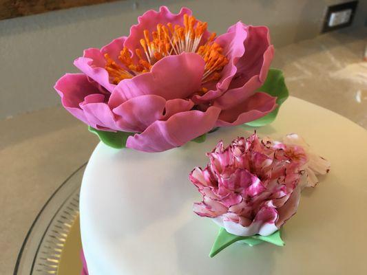 Hand made sugar flowers