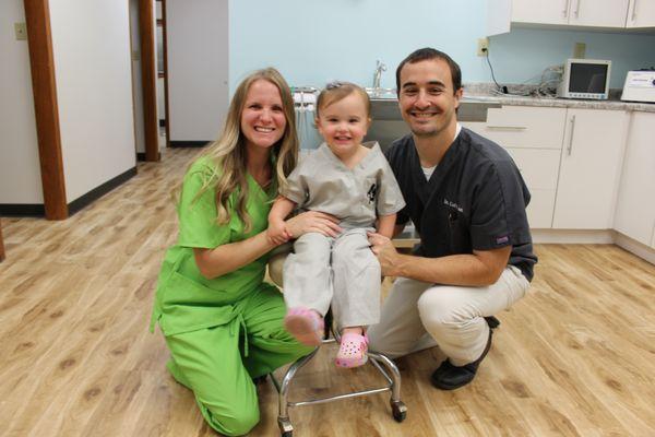 Dr. Cody with his wife and daughter